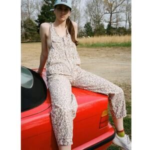 Urban Outfitters | Vintage Camille Leopard Print Carpenter Coated Cotton Overall
